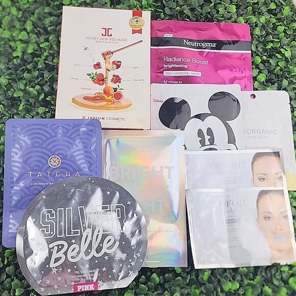 Face mask bundle set skincare lip masks tatcha pink disney Neutrogena glowy new - Picture 1 of 5